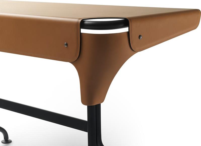 Zanotta Письменный стол из стали и кожи sun-id-1463778 - Вид №3