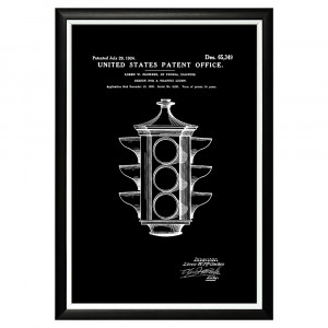 896521353_1818 Арт-постер «Патент на светофор, 1924» Object Desire