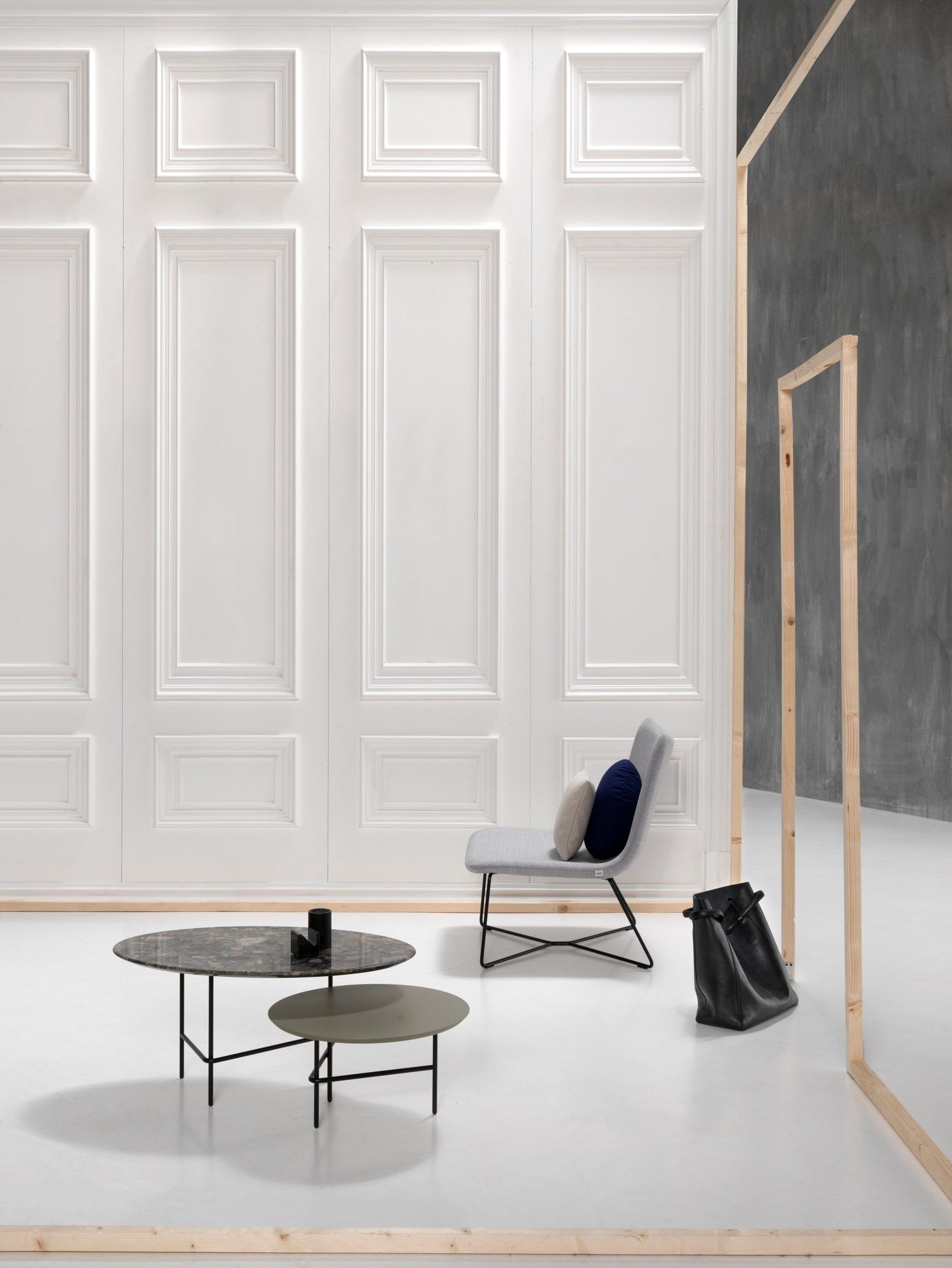 Низкий журнальный столик с двойной столешницей из мрамора и МДФ SITIA LOVERS ARCH-00088209 - Вид №9