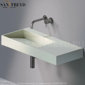 L013T1RPV4.130 Подвесная раковина настенная прямоугольная A. e T. Italia P35 серая