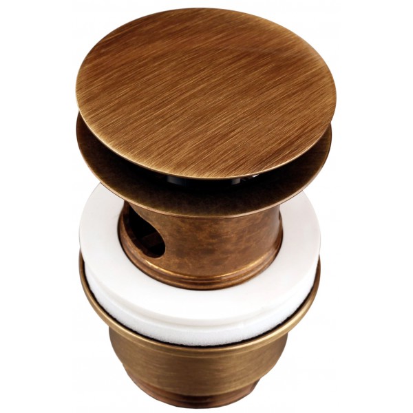 Донный клапан MIGLIORE с переливом ML.RIC-10.106.RA - медь, 'клик-клак'  - Вид №2