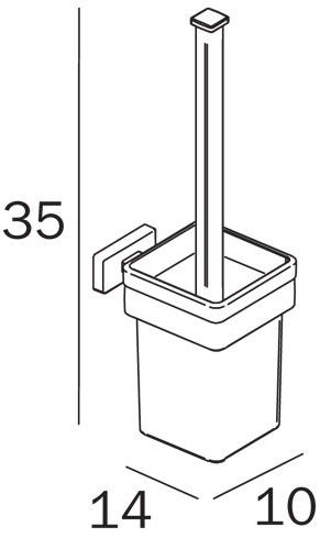 INDA® Настенная щетка из матового стекла Lea A18140 - Вид №2