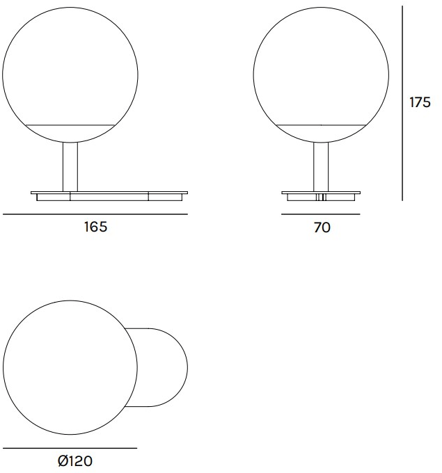 Olev Настольная лампа из алюминия с диммером La pallina sun-id-1353114 - Вид №4
