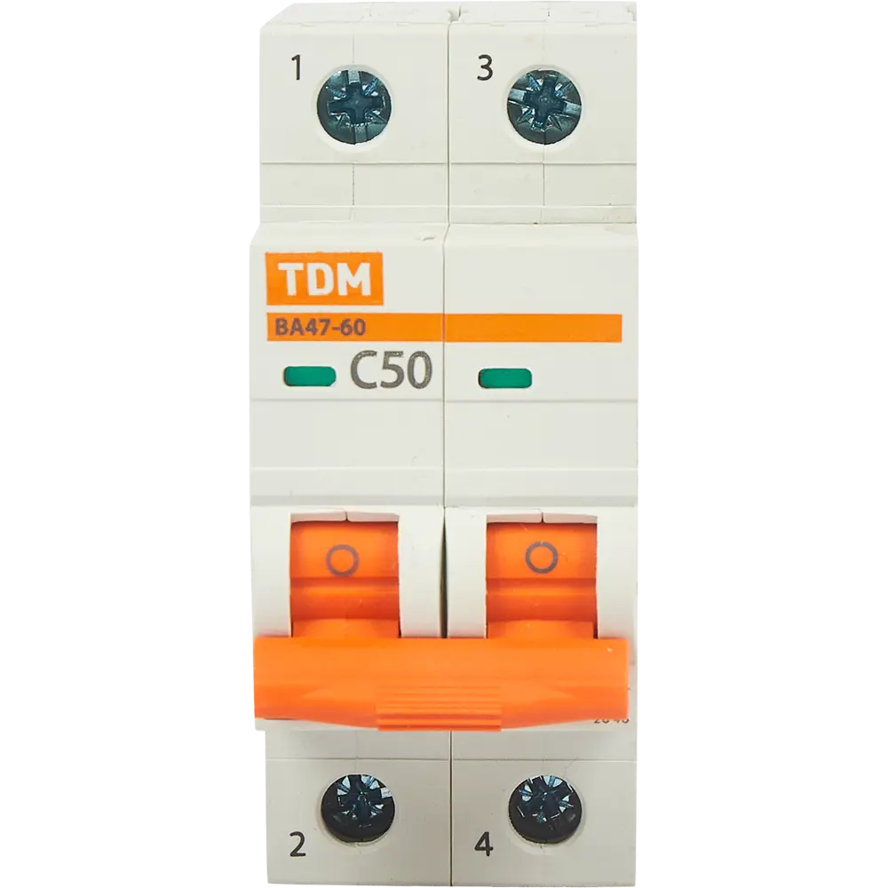 84399514 Автоматический выключатель TDM Electric ВА47-60 2P C50 А 6 кА SQ0223-1033 STLM-0049287  - Вид №1