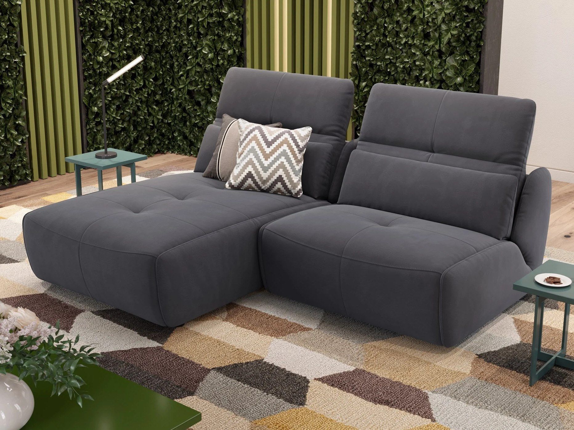 Тканевый диван с полуостровом Sofanella Modica ARCH-00039648 - Вид №3