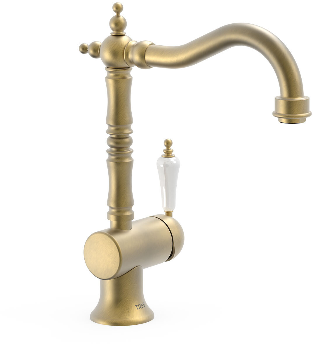 Смеситель для умывальника TRES CLASIC с одной ручкой и боковым рычагом-24210801LM TRES