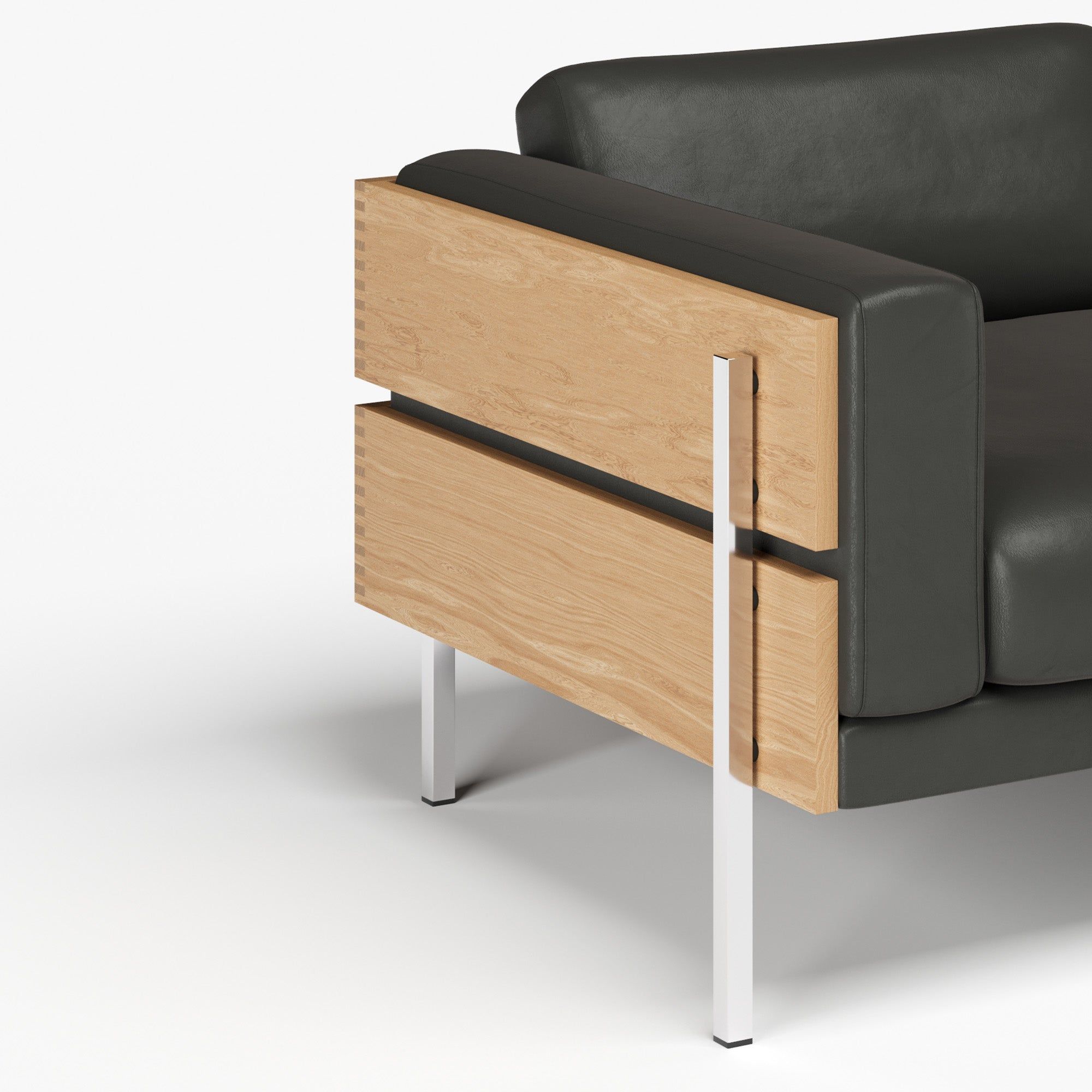 Кожаное кресло с подлокотниками Case форум ARCH-00070361 - Вид №19