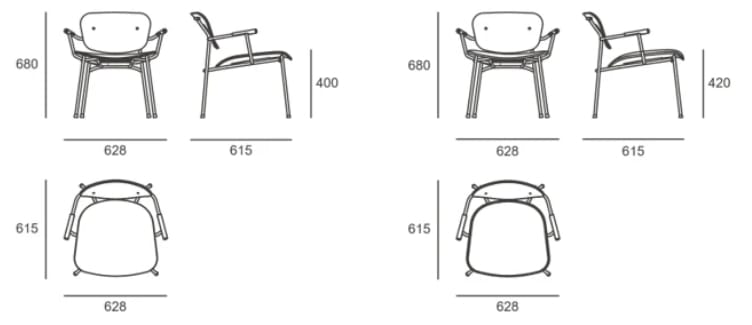 Деревянный стул с подлокотниками KVN Design Furniture Nomadic ARCH-00116613 - Вид №4