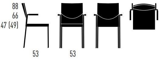 KFF Стул с подлокотниками Glooh sun-id-1402057 - Вид №3