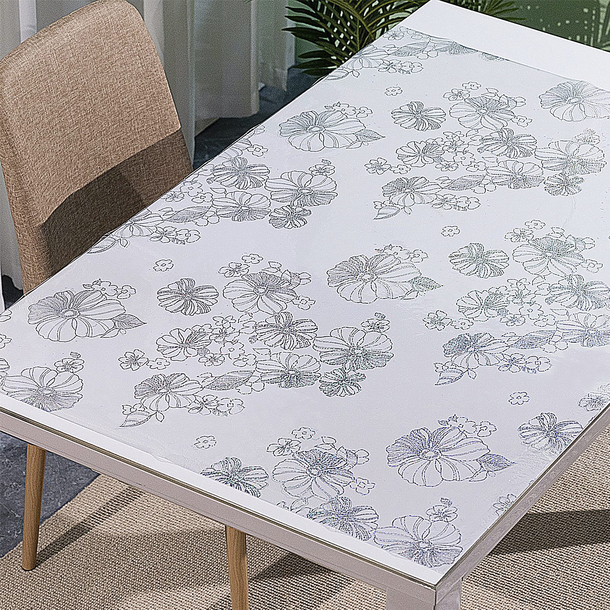 84573263 Скатерть « Цветы», прямоугольная, 80x120 см, цвет серый Жидкое стекло Santreyd  - Вид №4