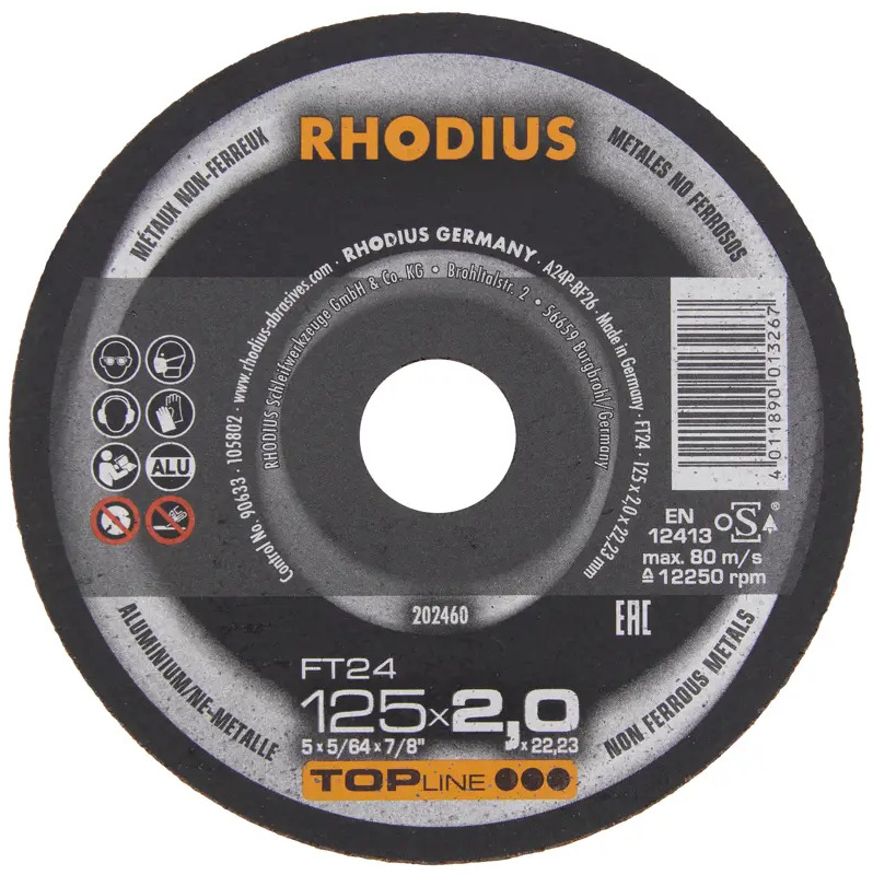 90549574 Диск отрезной по стали тип 41 Rhodius XT67 ODI-047-170 230x22.2x1.9 мм STLM-0276609
