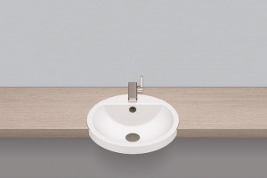 2900000401 Полувстраиваемая раковина, hb.s450h, белая, противомикробное Alape серия S