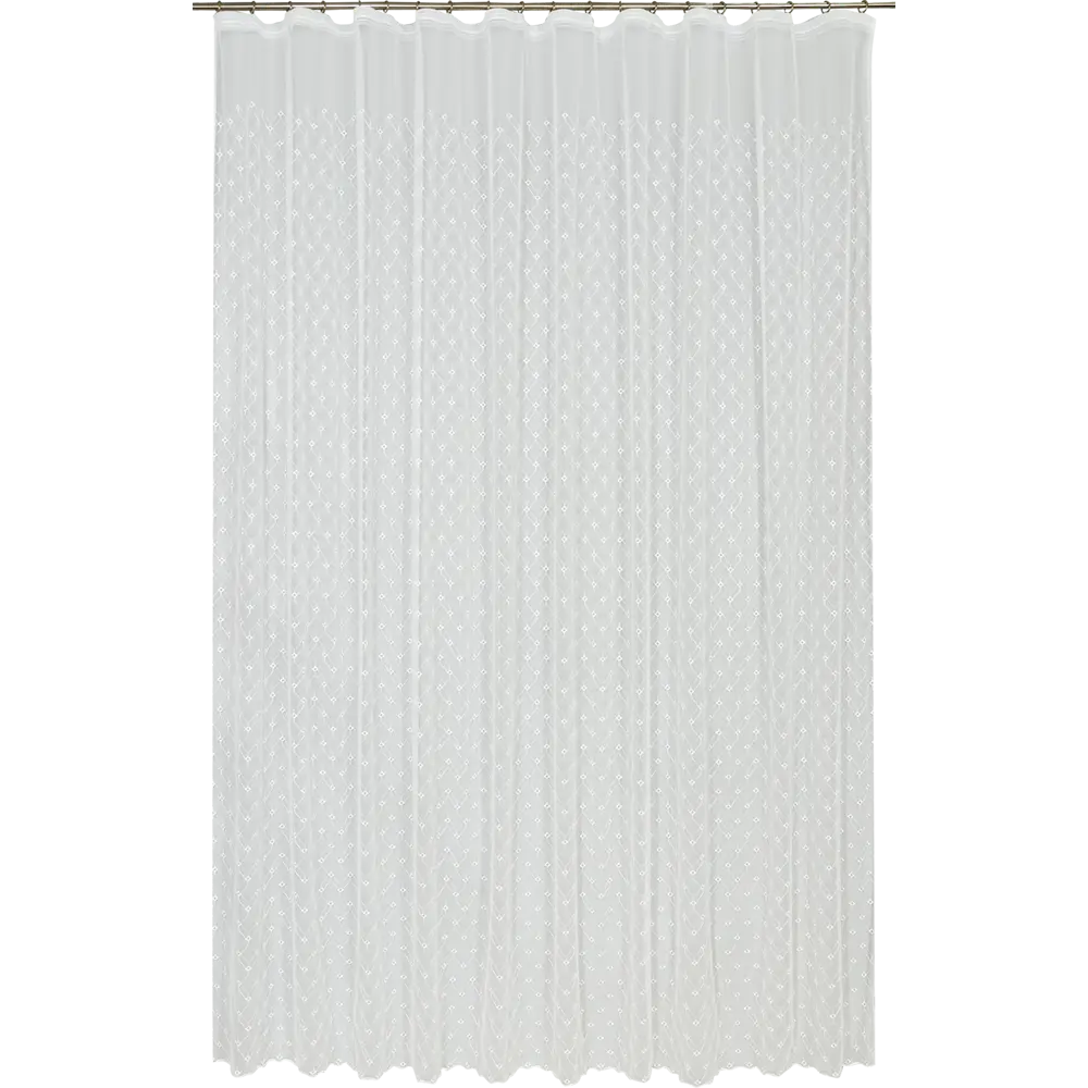 Тюль на ленте «Ромбик» 300x280 см цвет белый MIAMOZA STLM-2109528