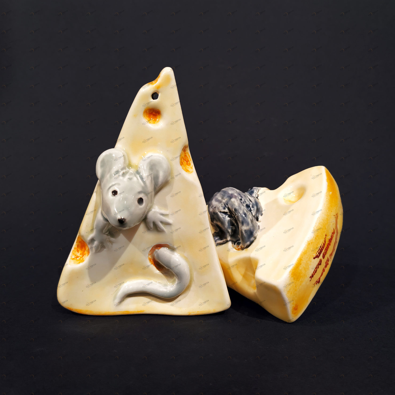 Елочная игрушка «Мышка в сыре» PROVANSFAIENCE sun-id-994553