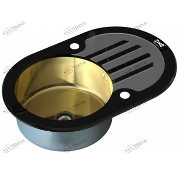 Zorg GL 7851 OV Black Bronze Мойка кухонная овальная Zorg 