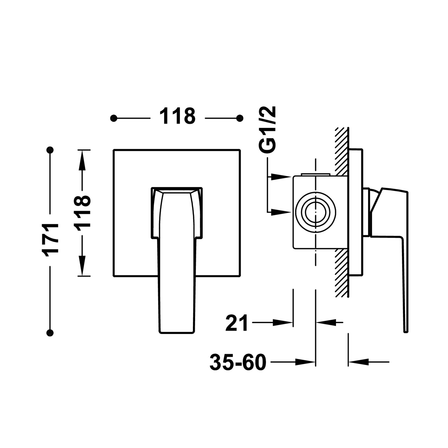 ТОНКИЕ Встроенные смесители Rapid-Box (1 способ)-20227701OM TRES  - Вид №1