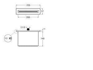 Настенный Водопадный дозирующий носик CRISTINA Rubinetterie CRIBD321 ARCH-00081420 - Вид №2
