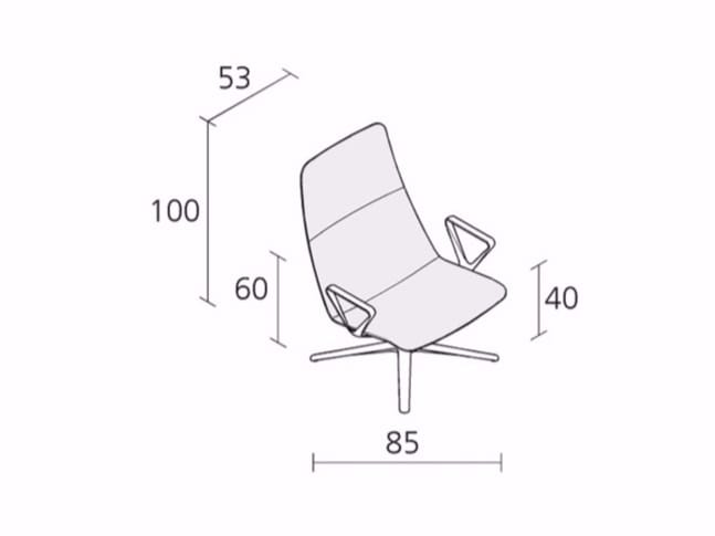Спицевое вращающееся кресло с подлокотниками Alias тонкий ARCH-00074389 - Вид №5
