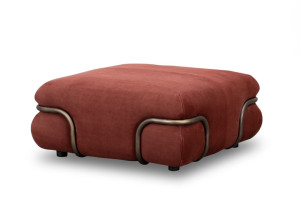 Кожаный квадратный пуф