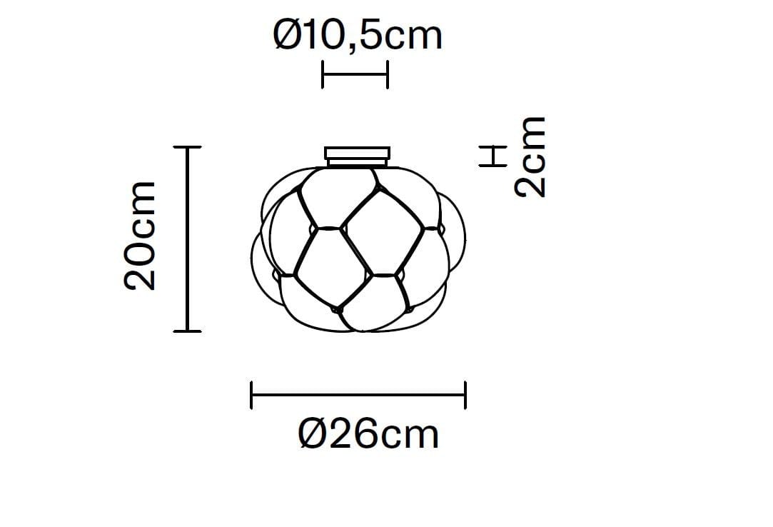 Стеклянный потолочный светильник Fabbian Cloudy ARCH-00056547 - Вид №6