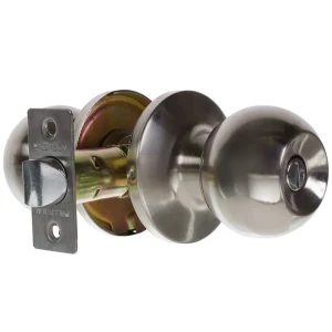 Ручка-кноб 607 SN BK SN, с фиксатором, цвет матовый никель