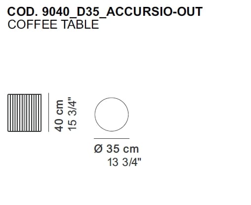 Стальной круглый садовый стол La Cividina Accursio Outdoor ARCH-00064303 - Вид №4