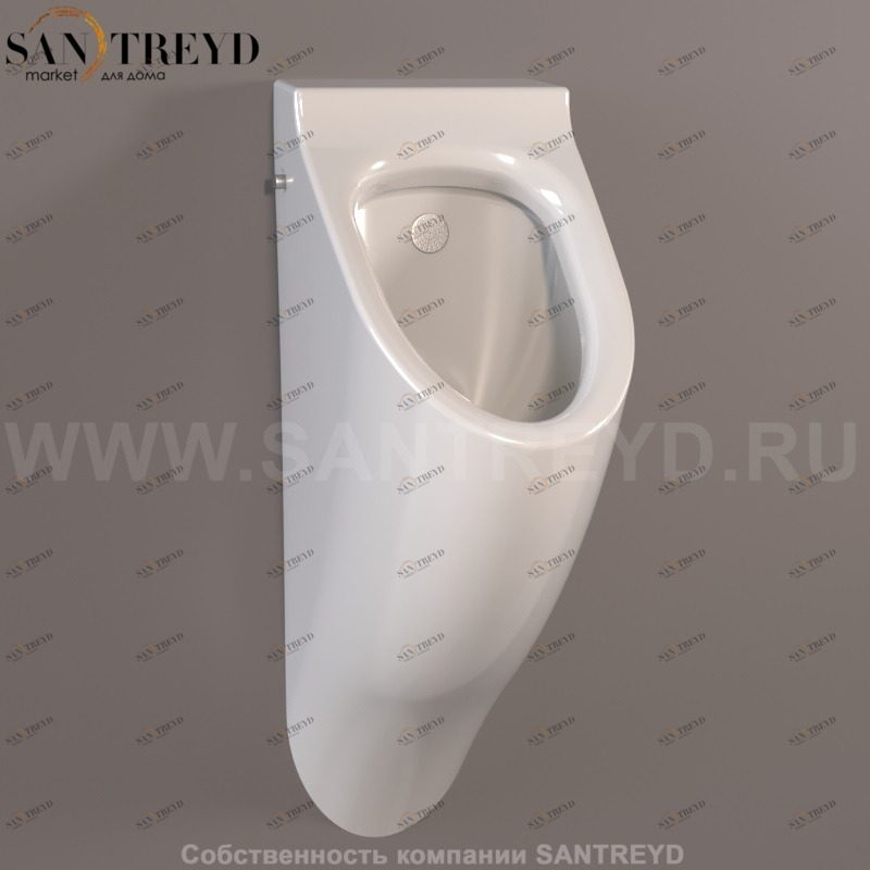 373501 Настенный писсуар, уринал с мушкой Kerasan Aquatech