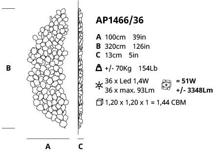 Serip Бра ручной работы из бронзы Pathleaf Ap1466/36 - Вид №1