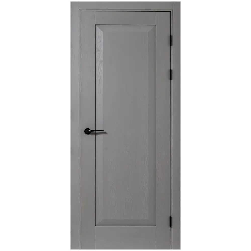 Комплект двери Альпика глухая 60x200 см полипропилен цвет графит вуд с добором 150 мм PORTIKA STLM-2058182