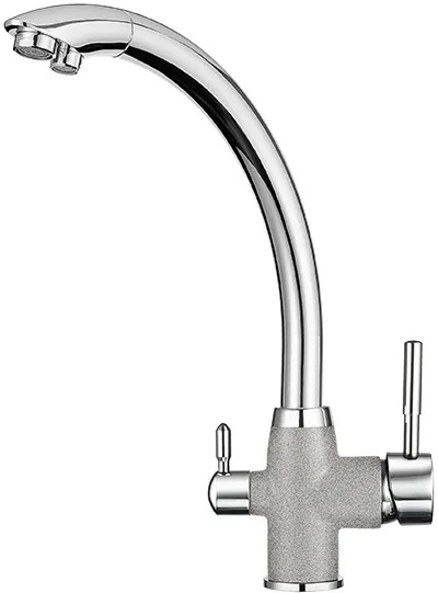 3167, XРОМ/БАЗАЛЬТ, СМЕСИТЕЛЬ КУХОННЫЙ