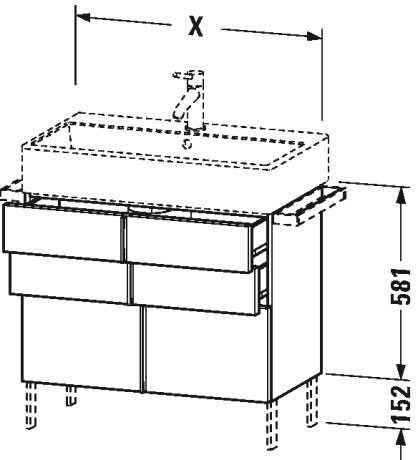 VA658405252 Vero Air Тумбочка напольная Европейский дуб, декор Duravit - Вид №3
