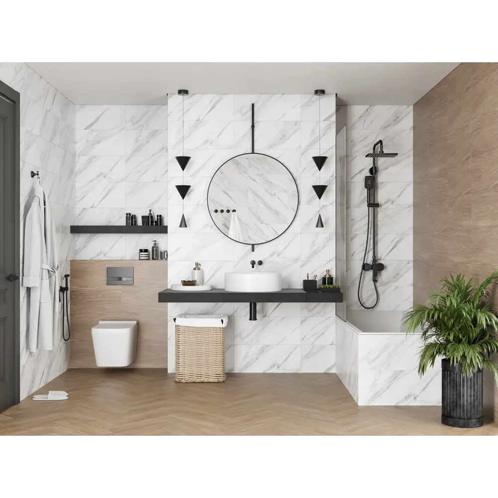 Плитка настенная Gracia Ceramica Tineo A0551Y29601, 25x60 см 1.2 м² глянцевая цвет белый 89340863 STLM-2023605 - Вид №7