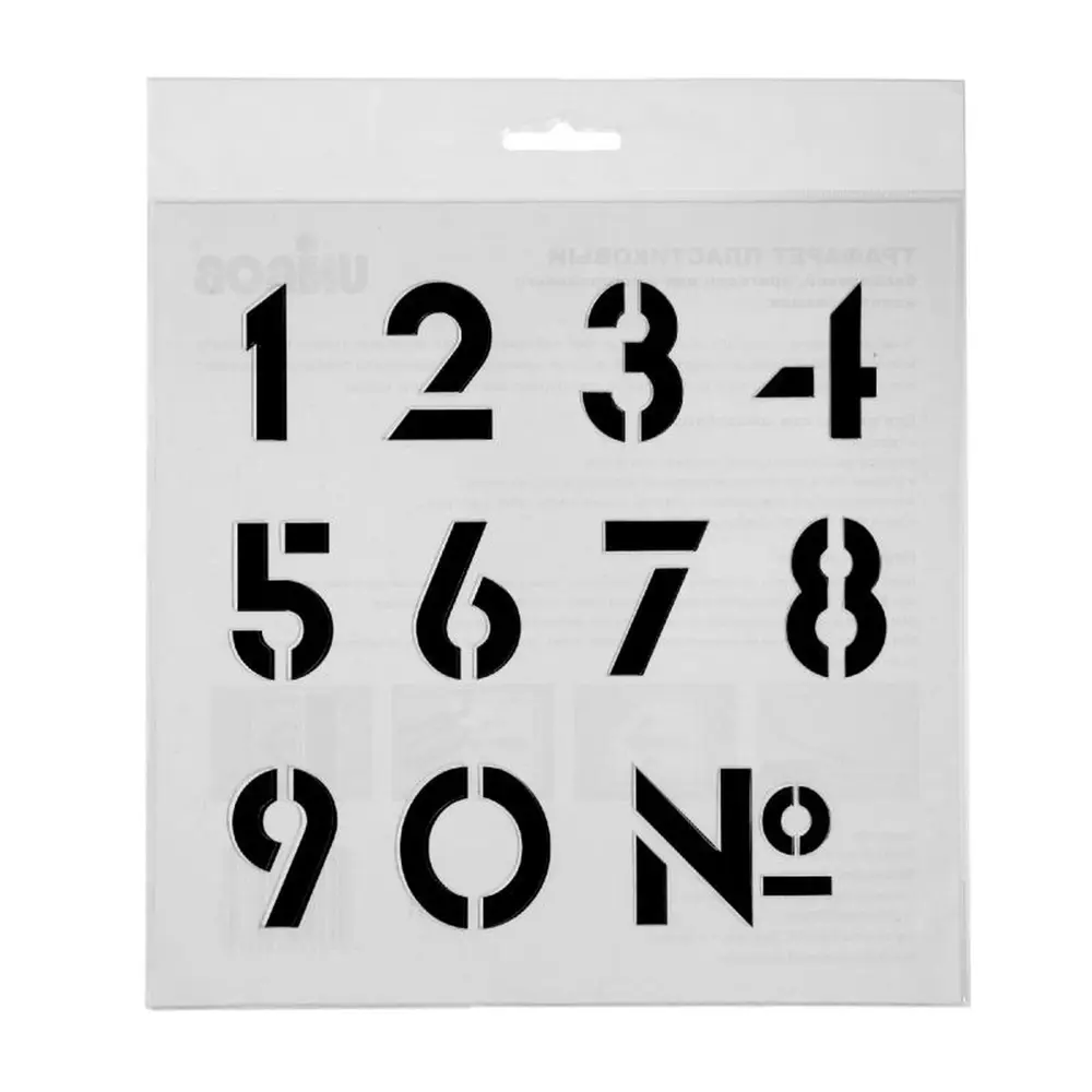 Трафарет «Цифры» 20х20 см UNIBOB STLM-2102001 - Вид №1