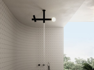 Латунная потолочная душевая головка с освещением