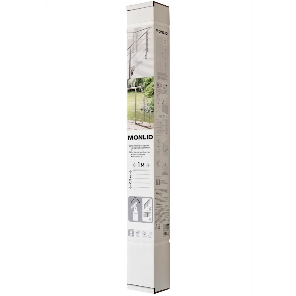 MONLID Ограждение лестничное 1 м из нержавеющей стали AISI 304 89370662 STLM-1409462 - Вид №9