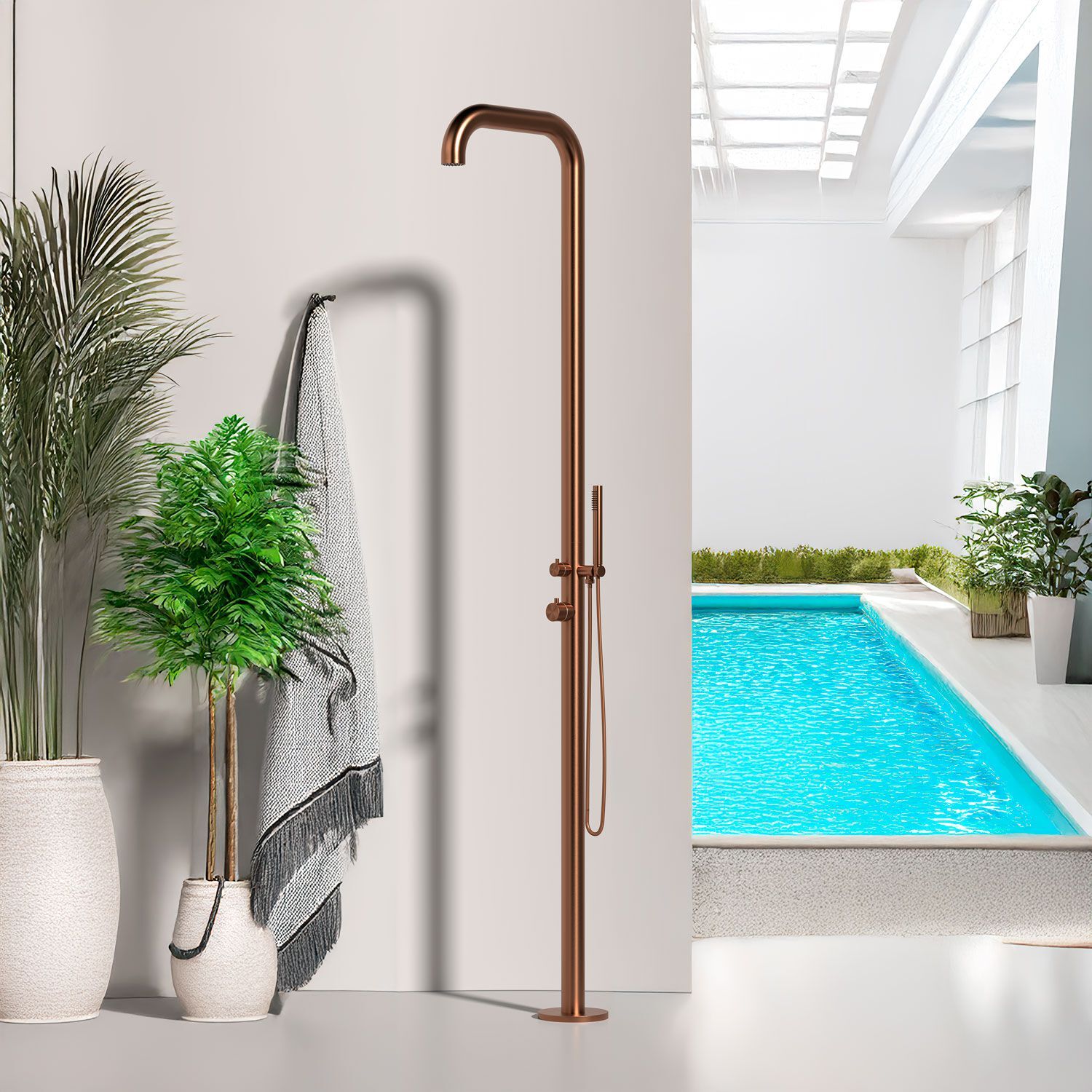 Открытый душ из нержавеющей стали с ручным душем SINED CHIA ARCH-00035903 - Вид №19