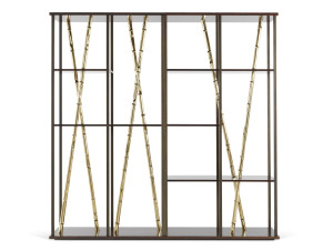 Книжный шкаф из эвкалипта и металла