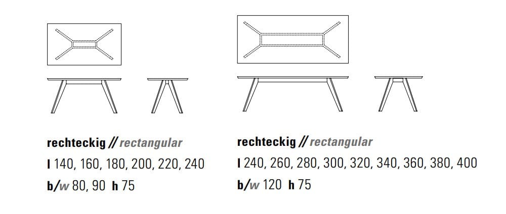 Прямоугольный обеденный стол из массива дерева ZEITRAUM ужин ARCH-00148398 - Вид №4