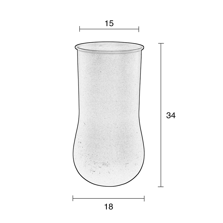 Ваза Blob большая серая Zuiver 8200018 - Вид №3