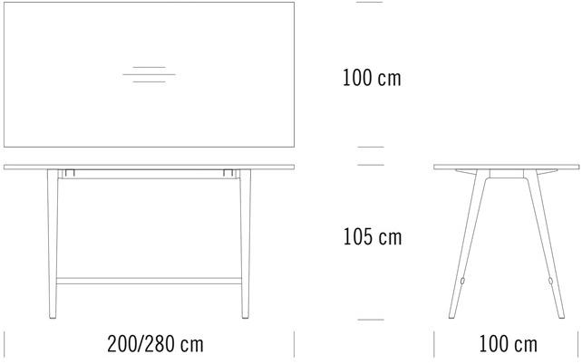 Thonet Прямоугольный стол для совещаний 1500 1510 sun-id-1465921 - Вид №20