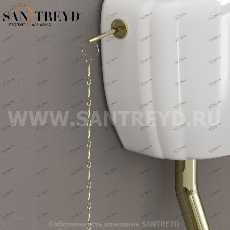 BA010 Наружный водосток 183 см Золотистый Globo Paestum Италия Ceramica Globo