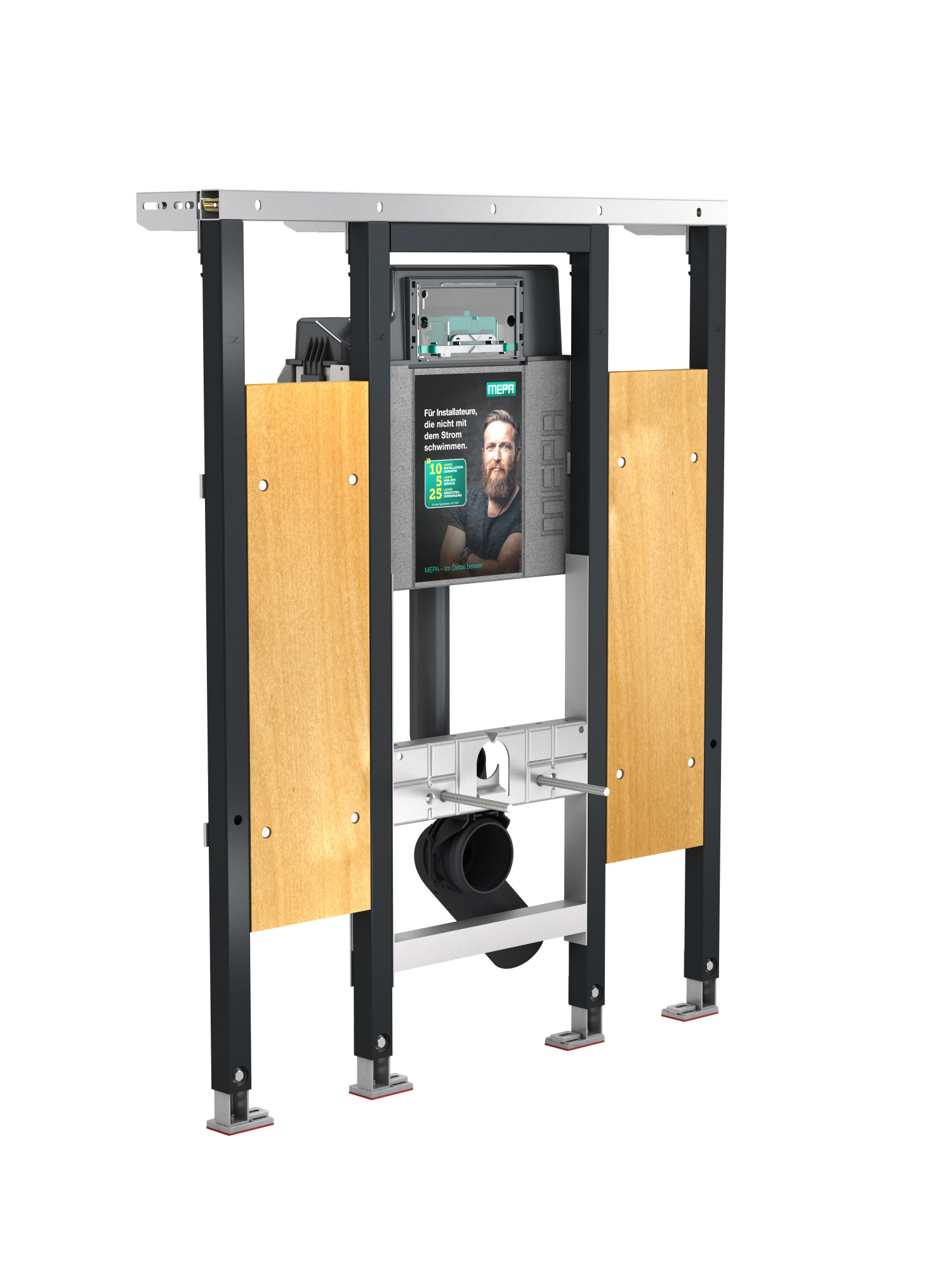 513111 MEPA  Рамы для унитазов. Цистерна типа А31 безбарьерная с шарнирными опорными элементами рельса 