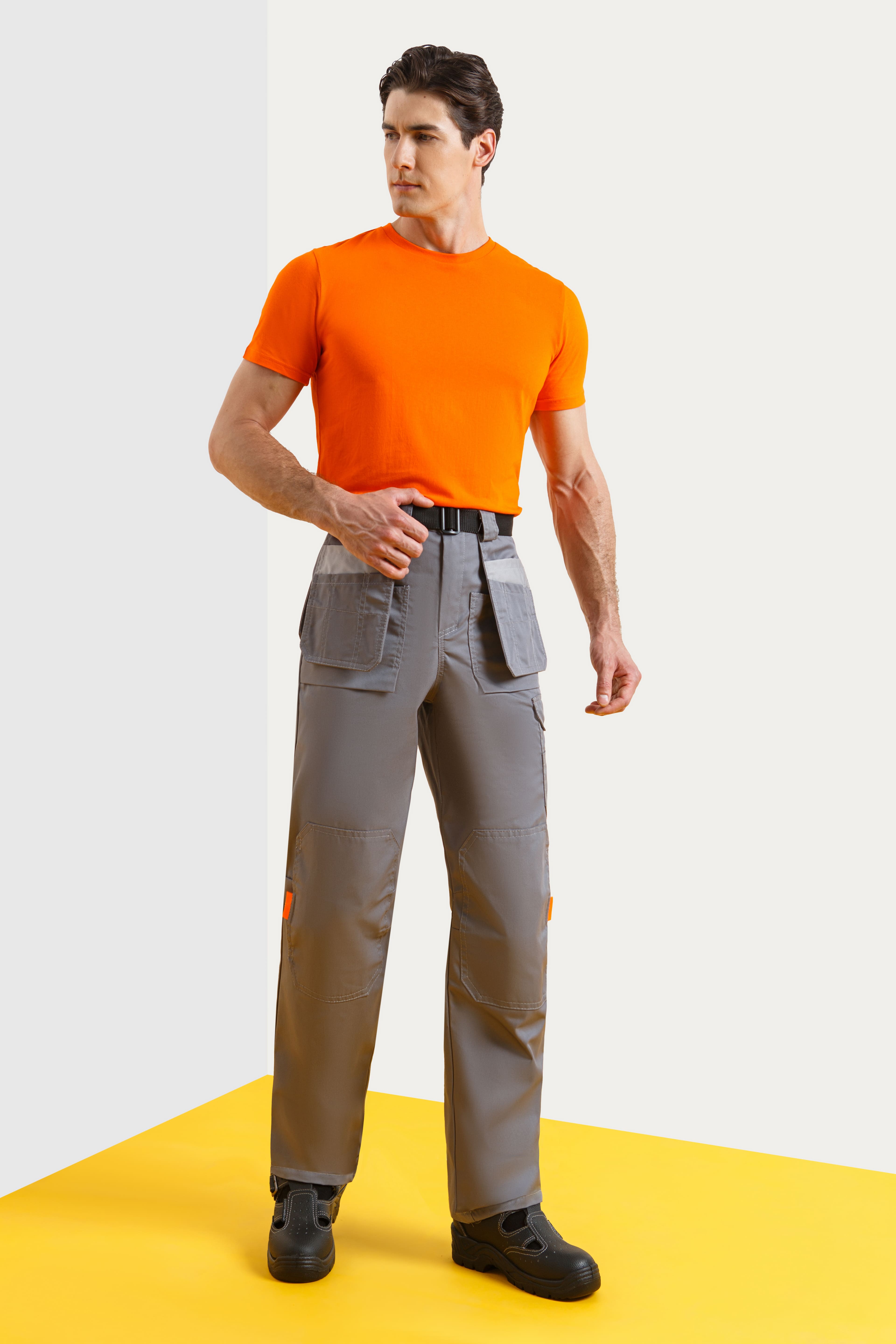 69422 Брюки "Профессионал" темно-серые со светло-серым  Летняя спецодежда  размер 56-58/170-176  - Вид №2