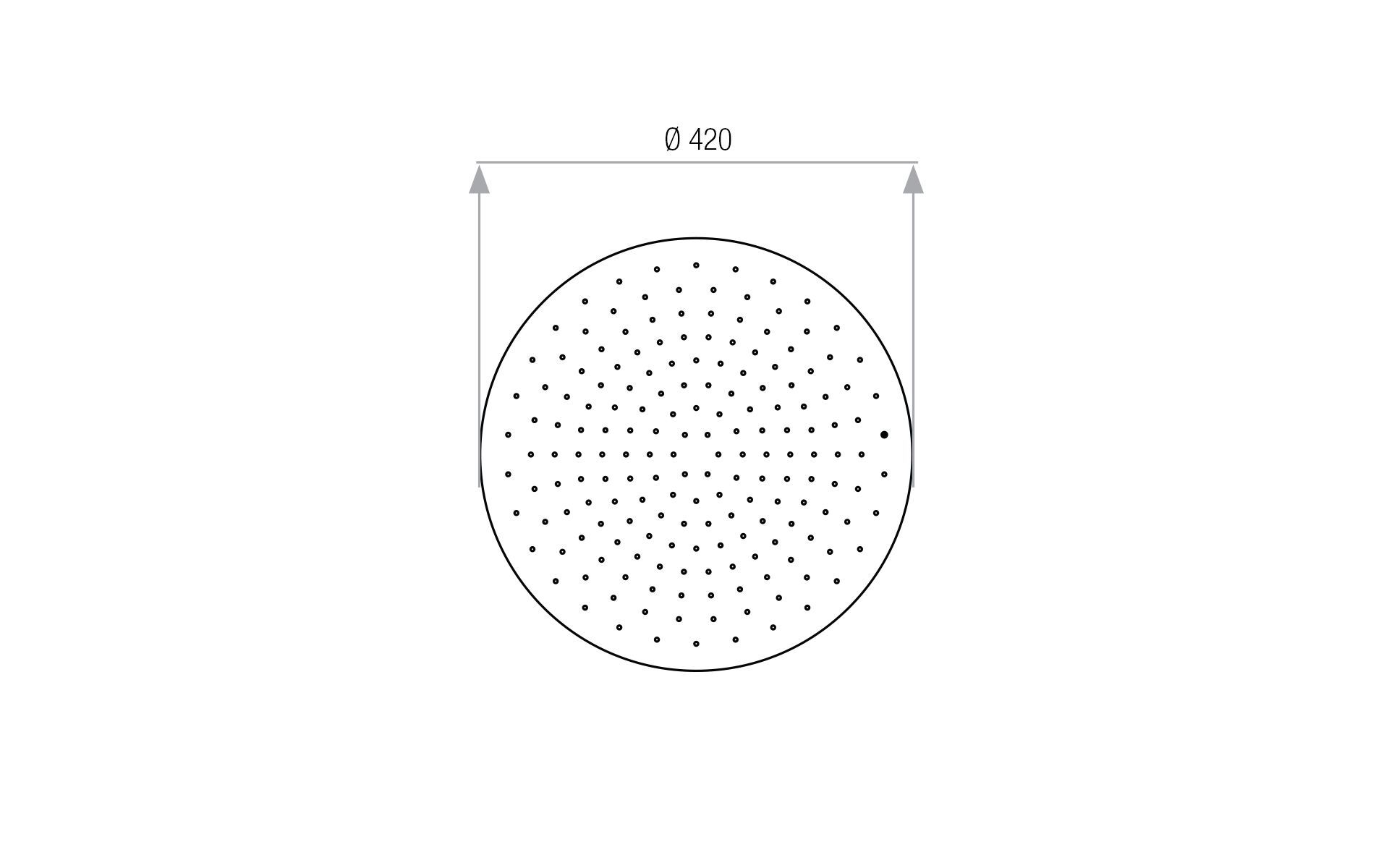 Круглая потолочная душевая головка из нержавеющей стали Aquademy ARCH-00061560 - Вид №2