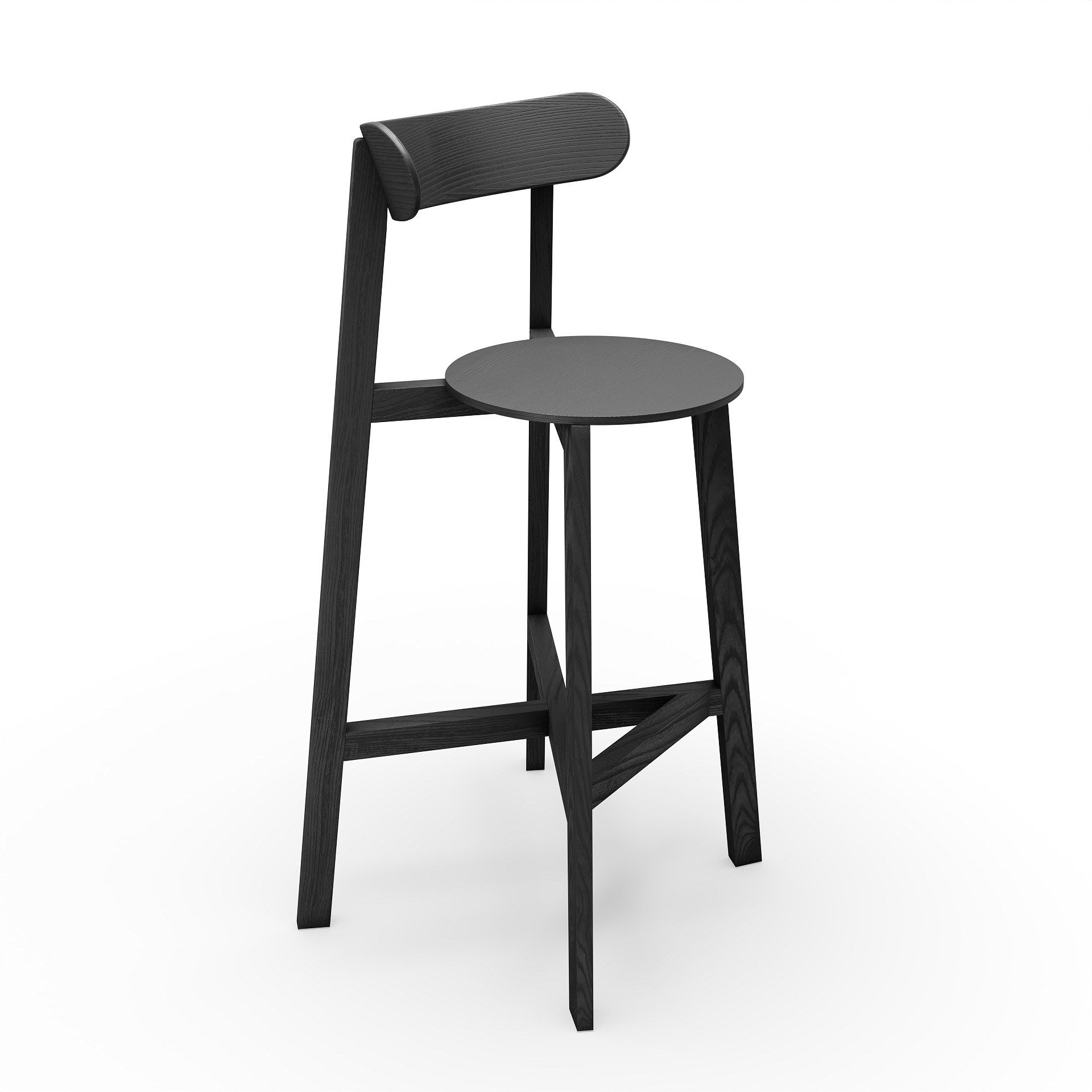 Высокий деревянный барный стул Branca Lisboa Roda ARCH-00051709 - Вид №3