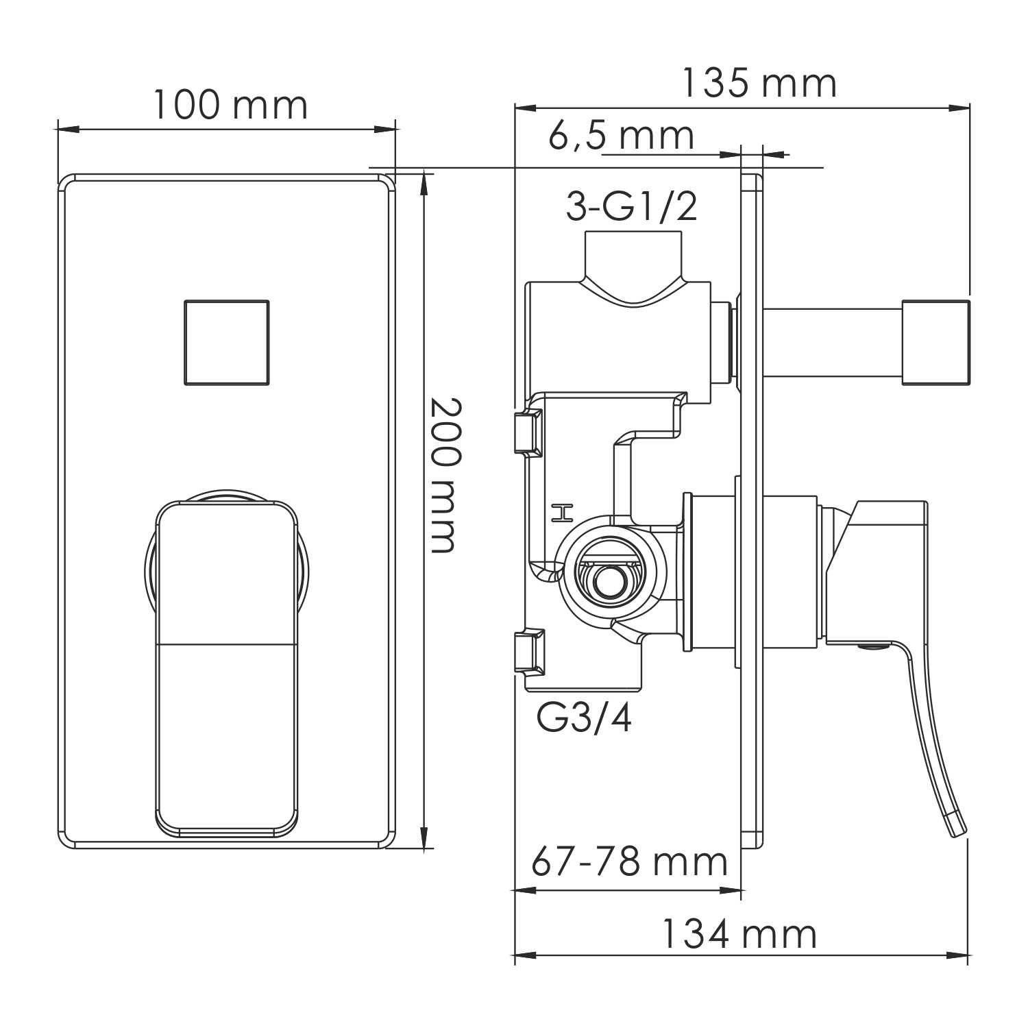 10641 Aller Смеситель для ванны и душа WasserKRAFT Aller 1060  - Вид №2