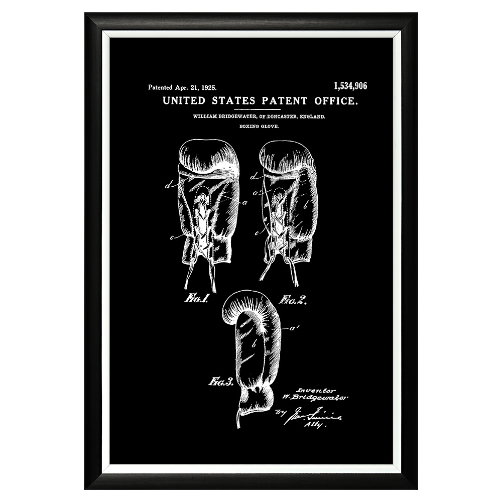 896521260_1818 Арт-постер «Патент на боксерские перчатки, 1925» Object Desire 