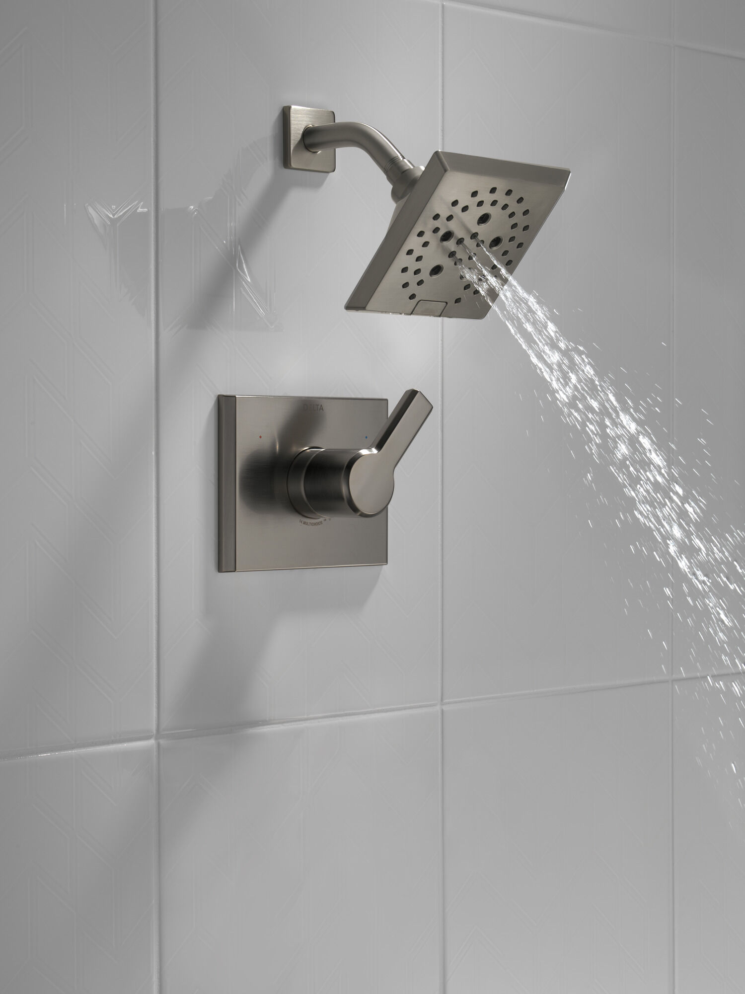 T14299-KS Накладка для душа Monitor® 14 серии H2Okinetic® Delta Faucet Pivotal Черный нержавеющий  - Вид №6