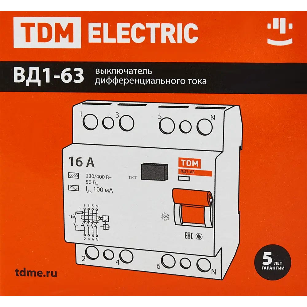УЗО TDM Electric ВД1-63 4P 40А - защита от перепадов напряжения 84399449 STLM-0049233 - Вид №5