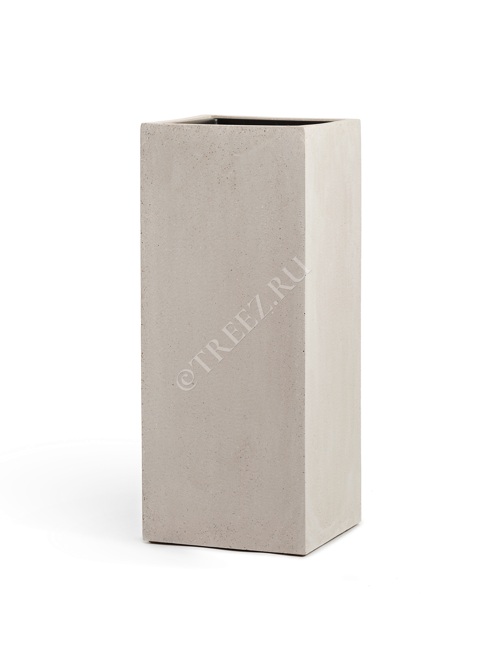 41.3317-02-010-BE-75 Кашпо  Effectory - серия Beton - Высокий куб - Белый песок Цветочная коллекция  - Вид №3